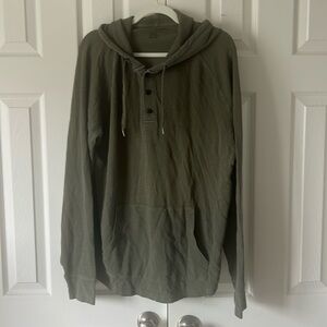 American eagle men’s large olive, green lightweight hoodie, shirt, long sleeve